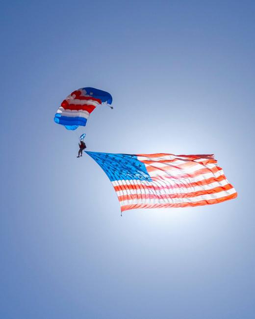 American Flag Skydiver